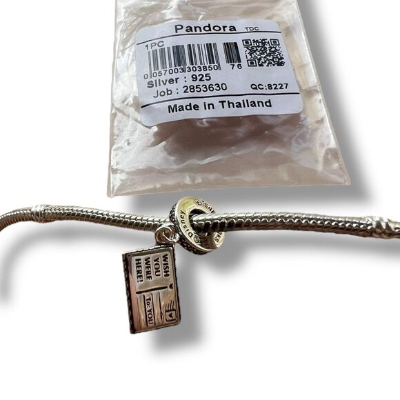 2020 Disney Parks Exclusive Pandora Postcard Castle Wish You Were Here Charm - Picture 2 of 6